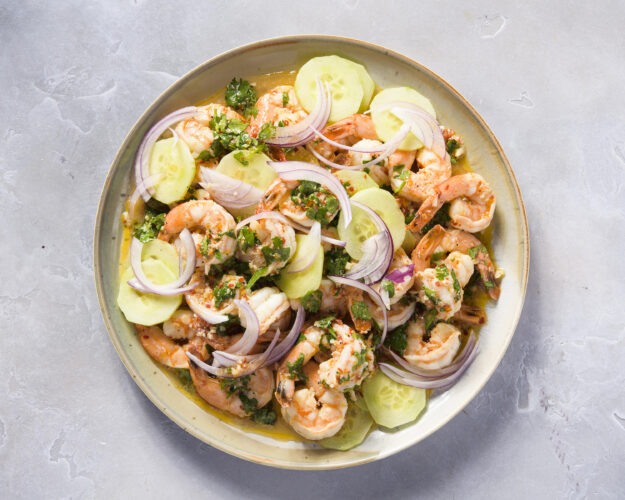 Tequila and butter create a saucy base for garlicky, spicy shrimp